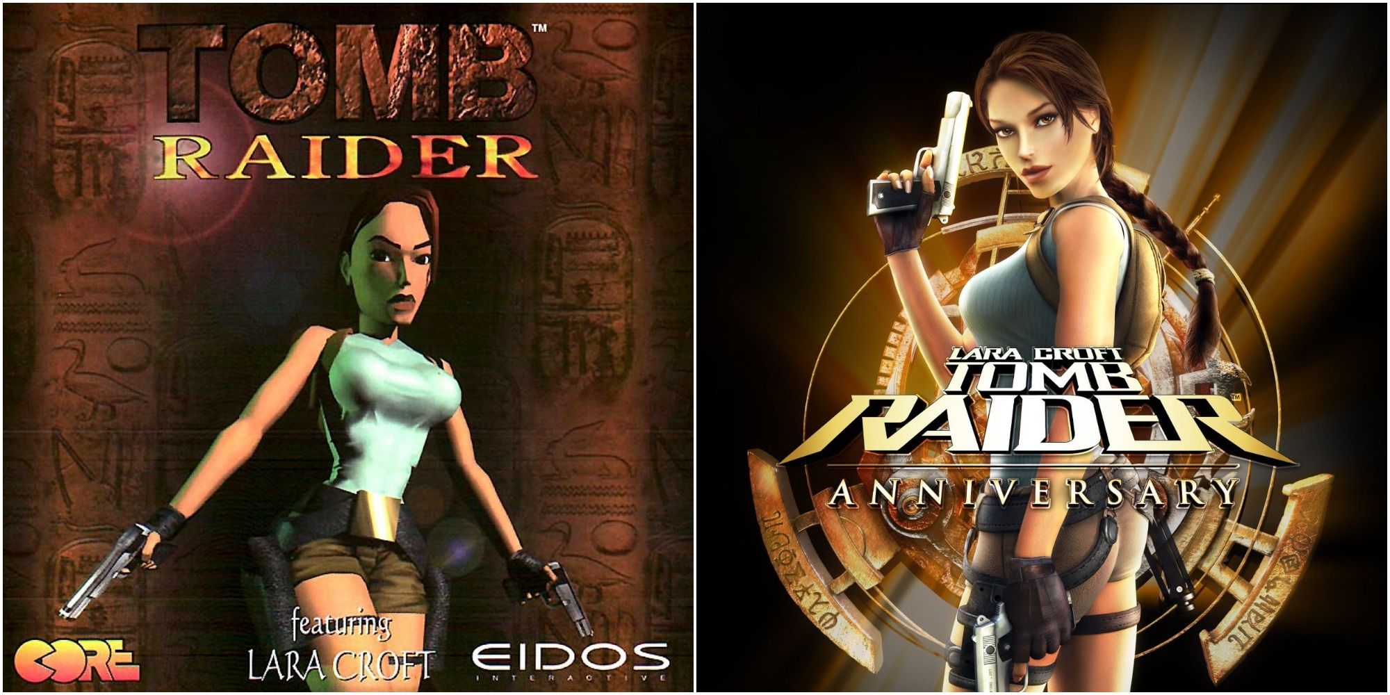 Tomb Raider and Tomb Raider Anniversary Covers