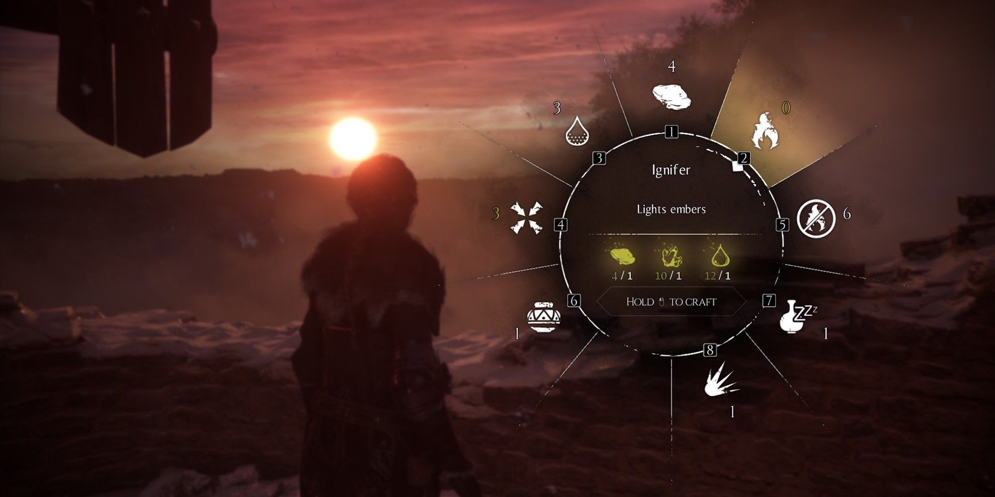 plague tale crafting wheel menu