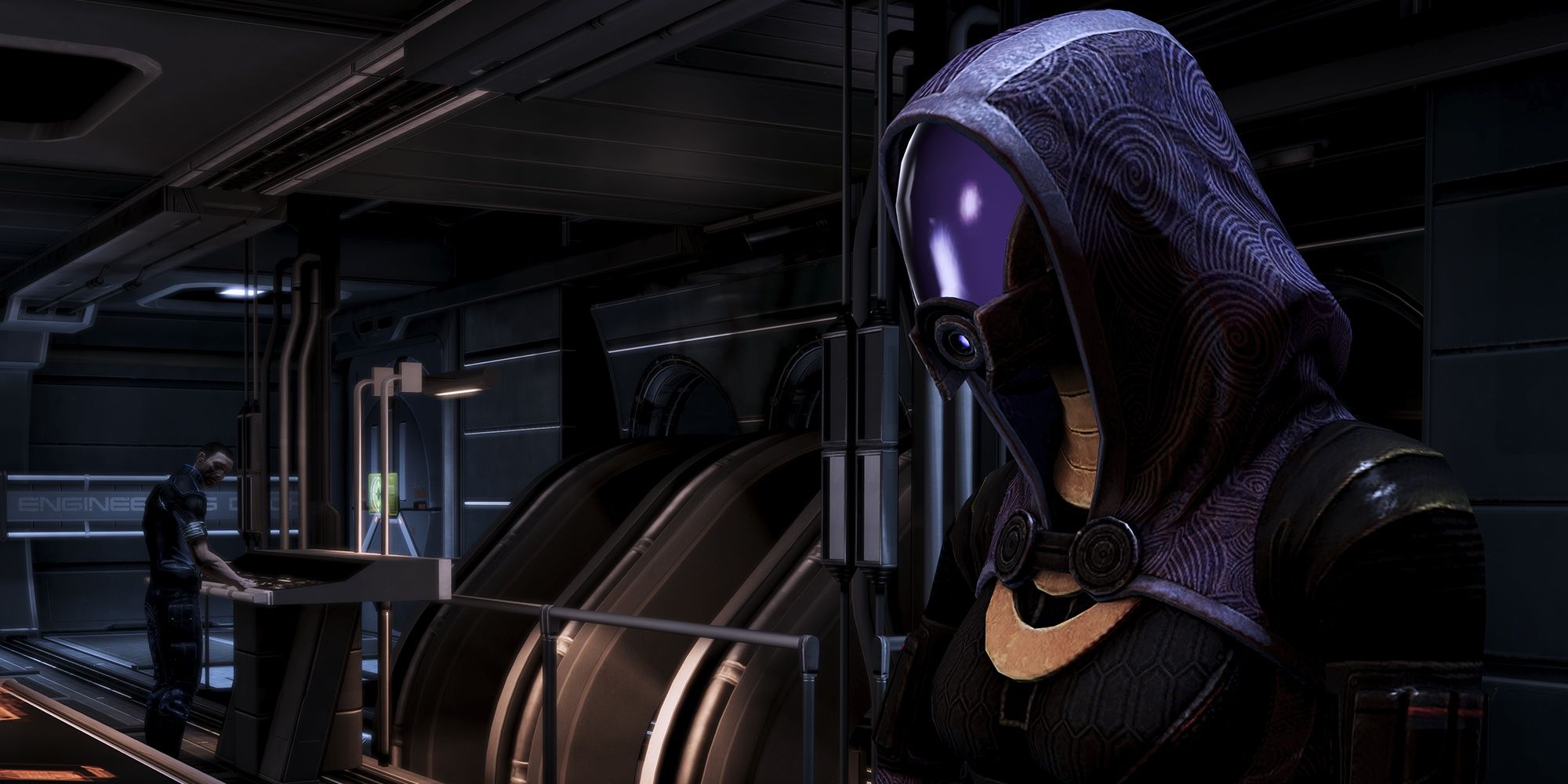 Tali'Zorah on the Normandy in Mass Effect 2