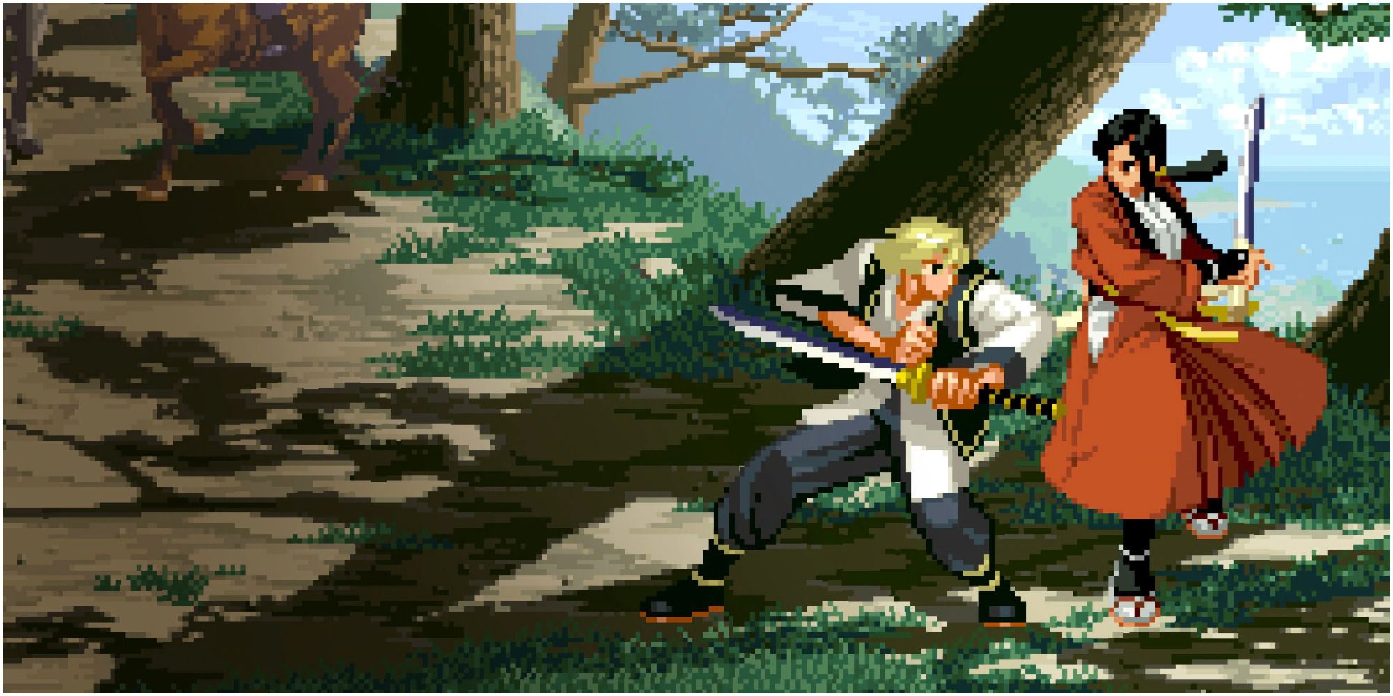 the last blade 2 characters fighting in forest