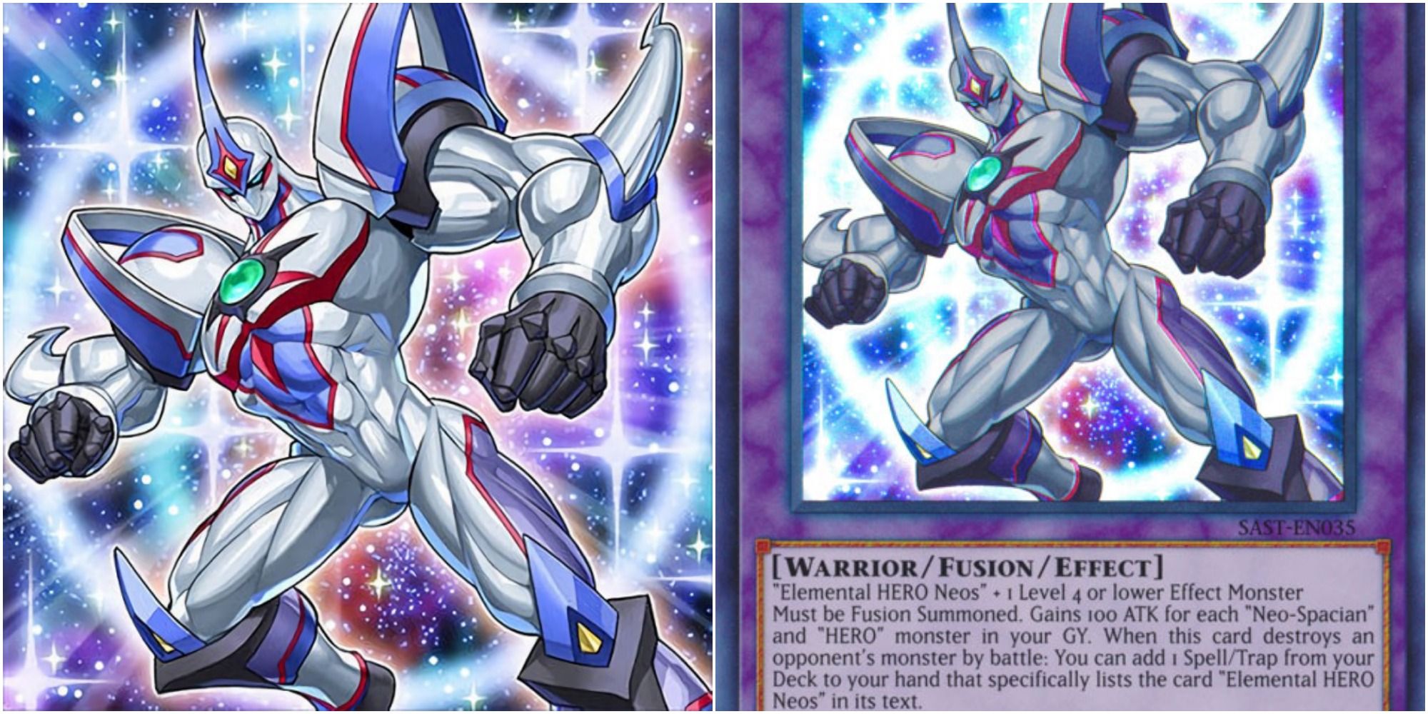 yugioh elemental hero brave neos card art and text