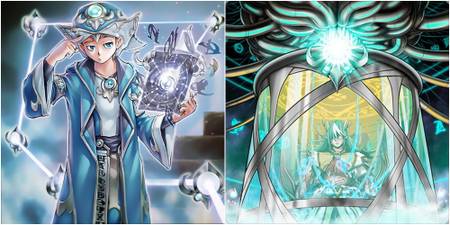 yugioh spellbook Magician of Prophecy and Crowley artworks
