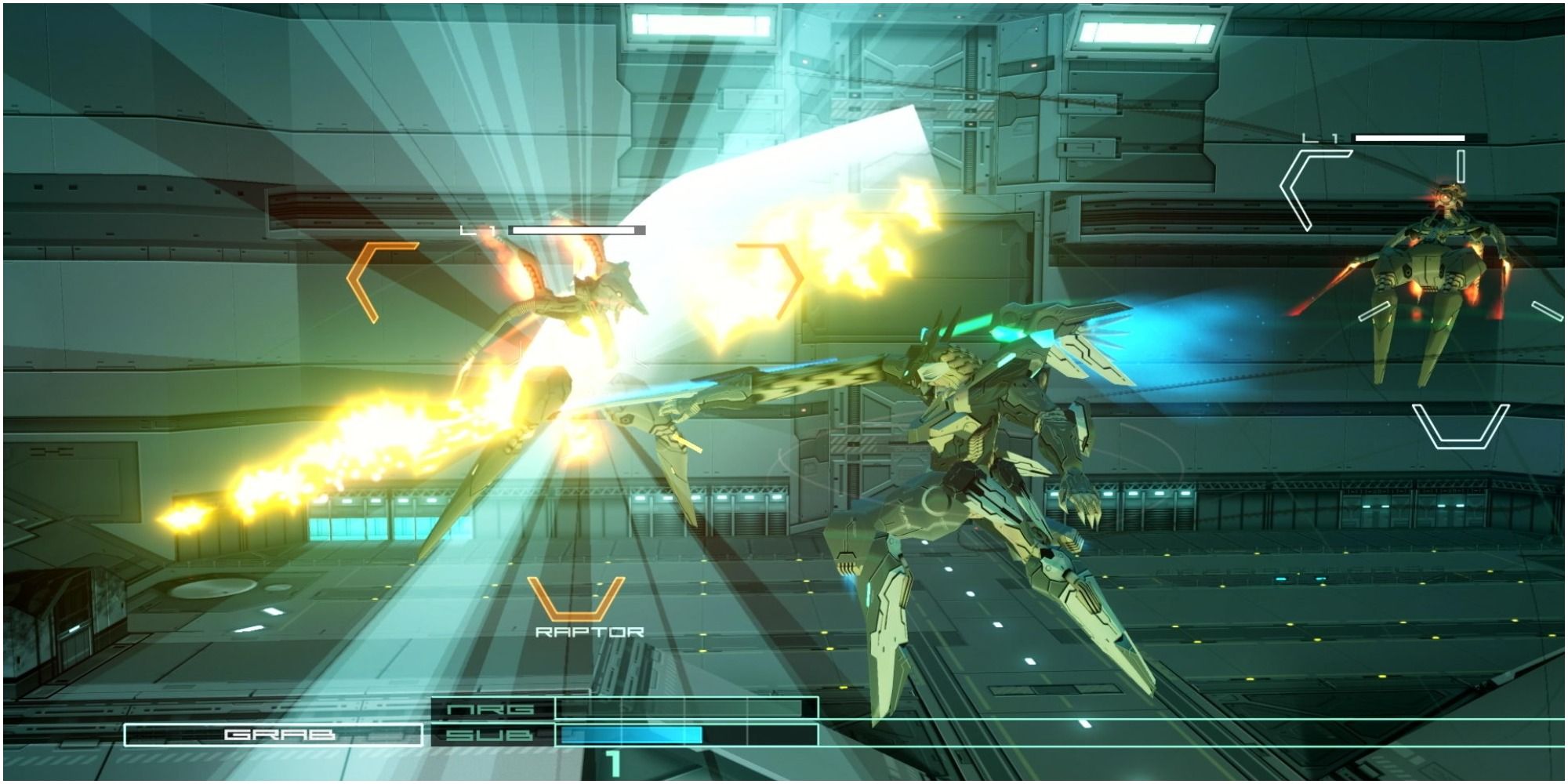 Battle in Zone of The Enders 2nd Runner.