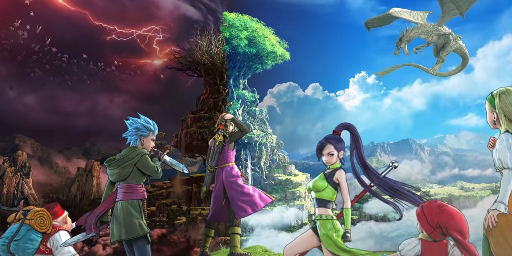 Promo art featuring characters from Dragon Quest XI