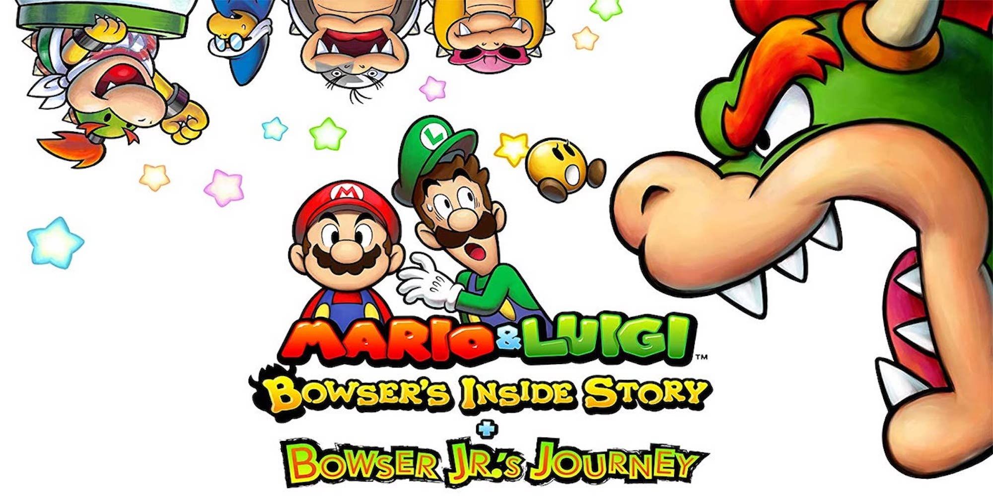 Bowser's Inside Story + Bowser Jr.'s Journey - Mario, Luigi, Starlow, Bowser, Bowser Jr., Kamek, Morton, And Roy On A White Background