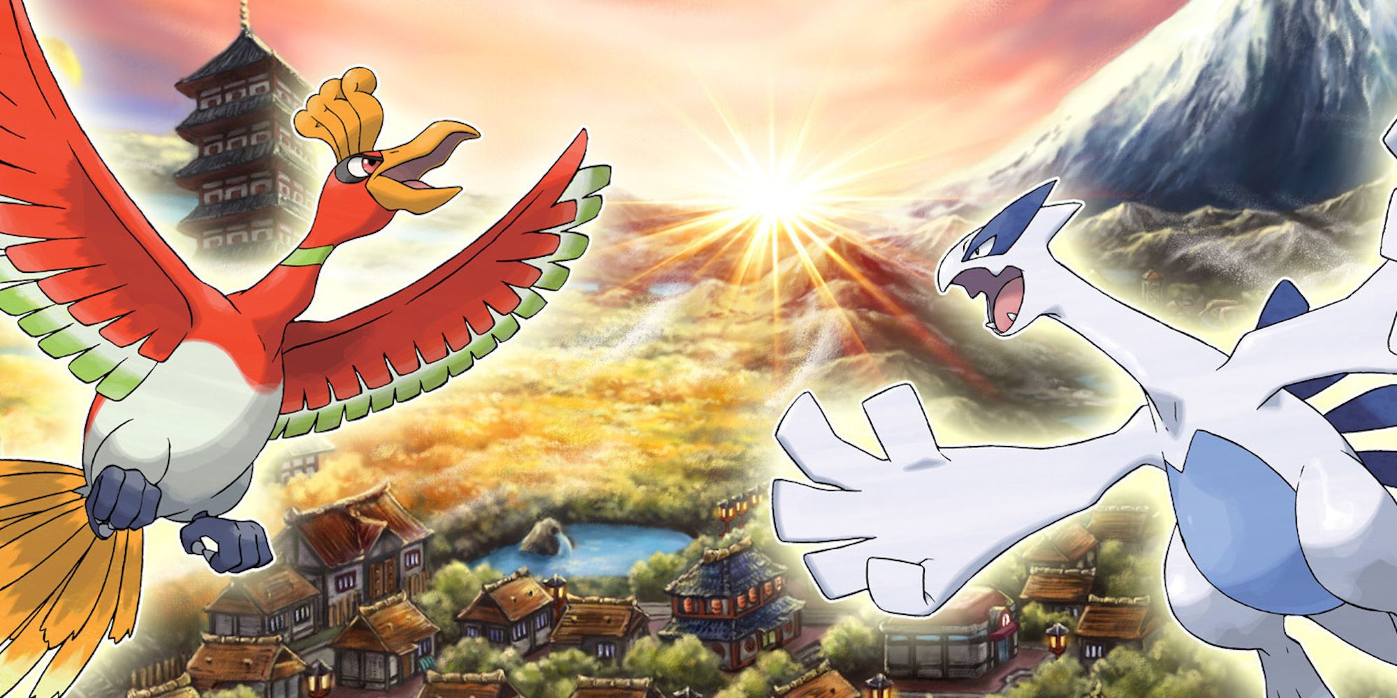 Ho-Oh and Lugia from Pokemon Gold/Silver