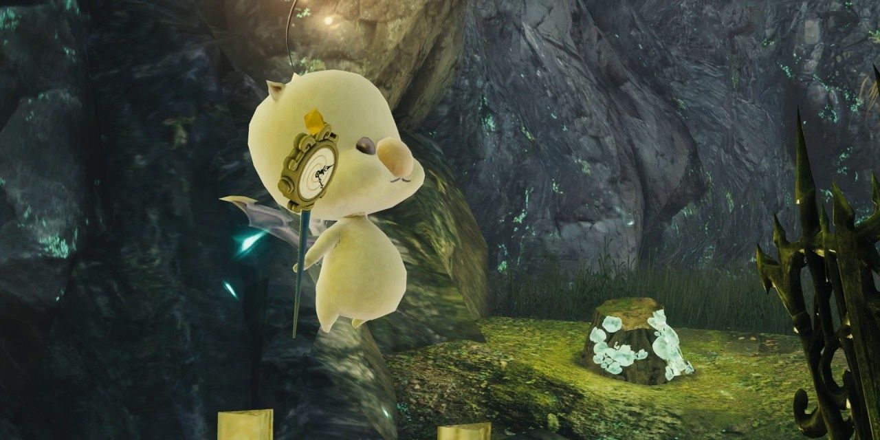 A Moogle flying in Final Fantasy XIII