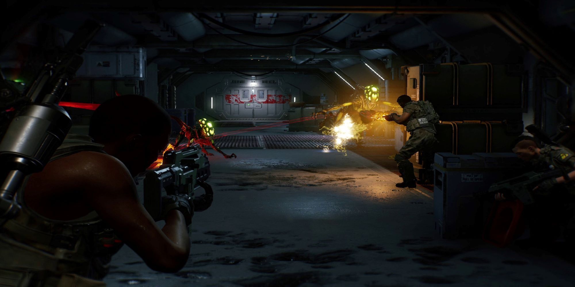 A Demolisher activates her Micro Rockets in Aliens: Fireteam Elite