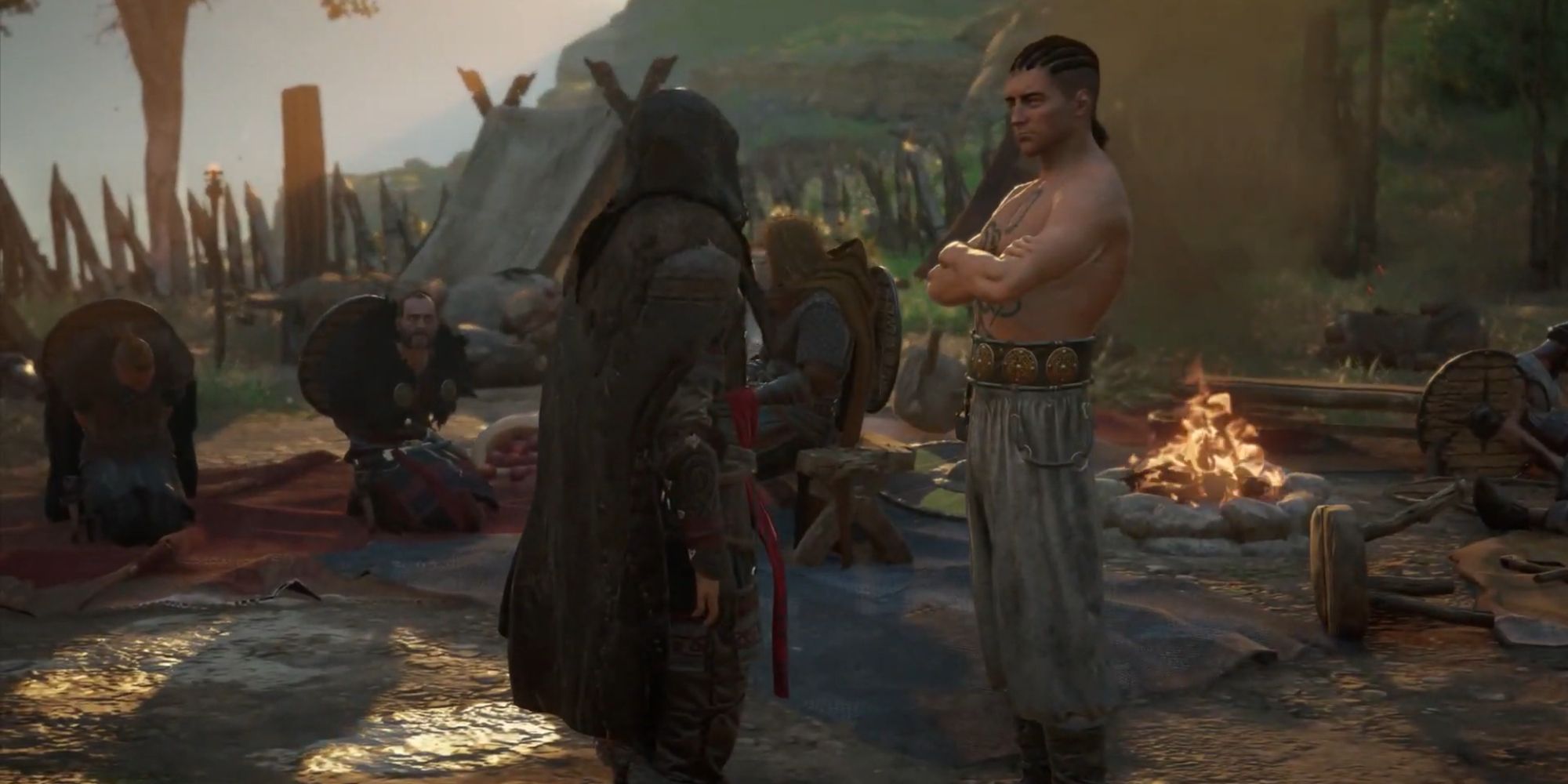 Assassin's Creed Valhalla Screenshot Of Eivor Talking To Rollo