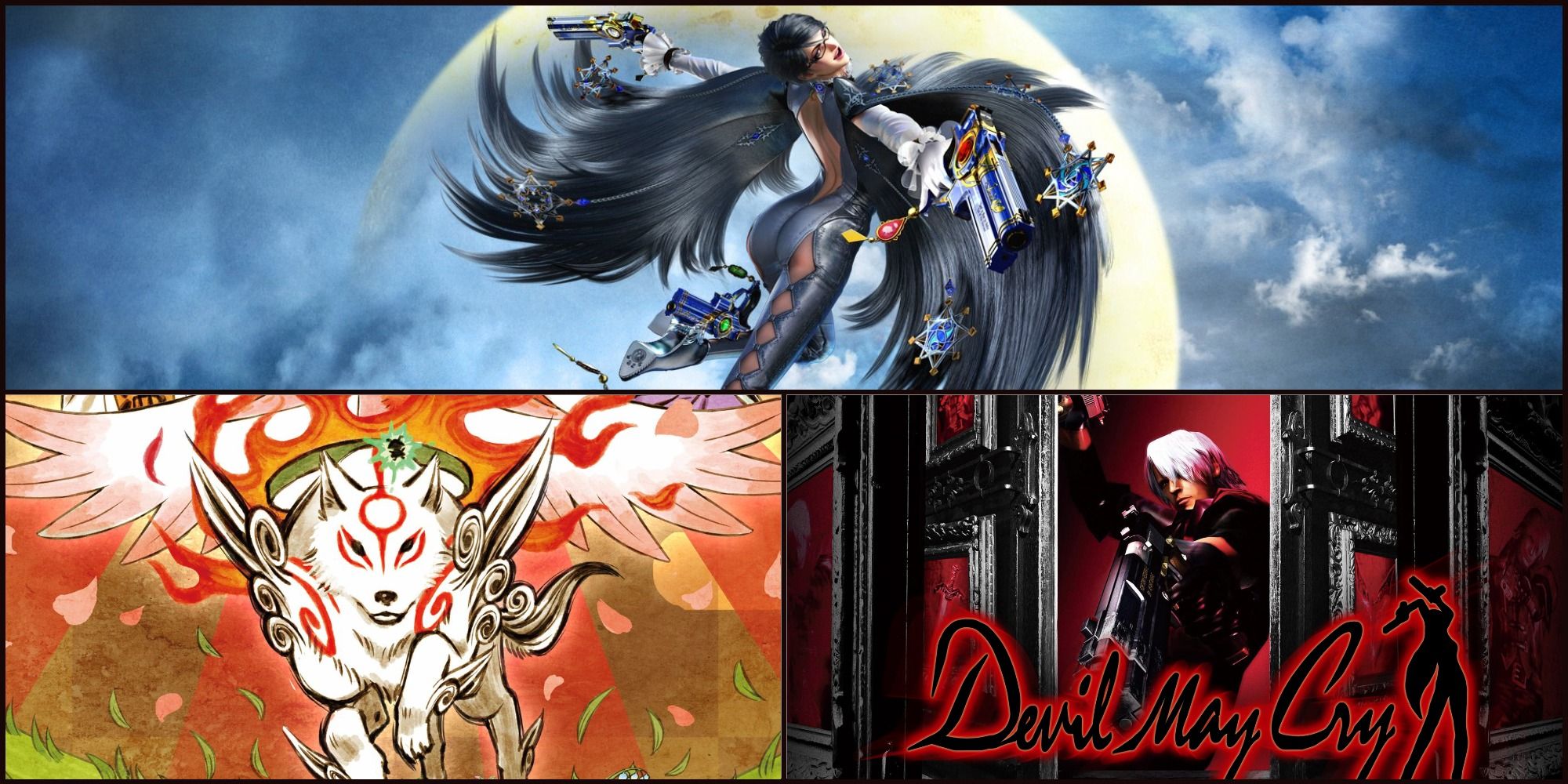 Bayonetta, Okami & Devil May Cry Cover Images