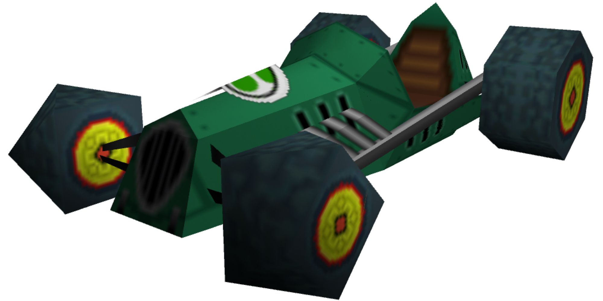 Best Vehicles an in-game picture of Yoshi's Cucumber kart from Mario Kart DS