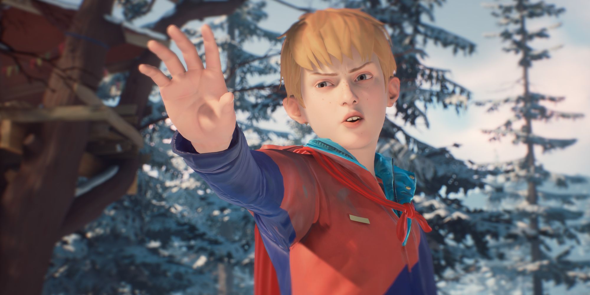 Captain Spirit holding out hand
