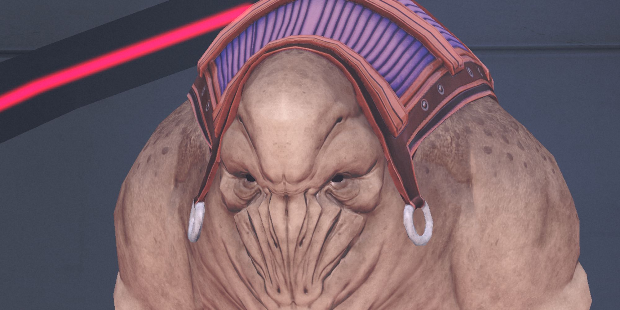 Close up of an Elcor's mouth in Mass Effect 1