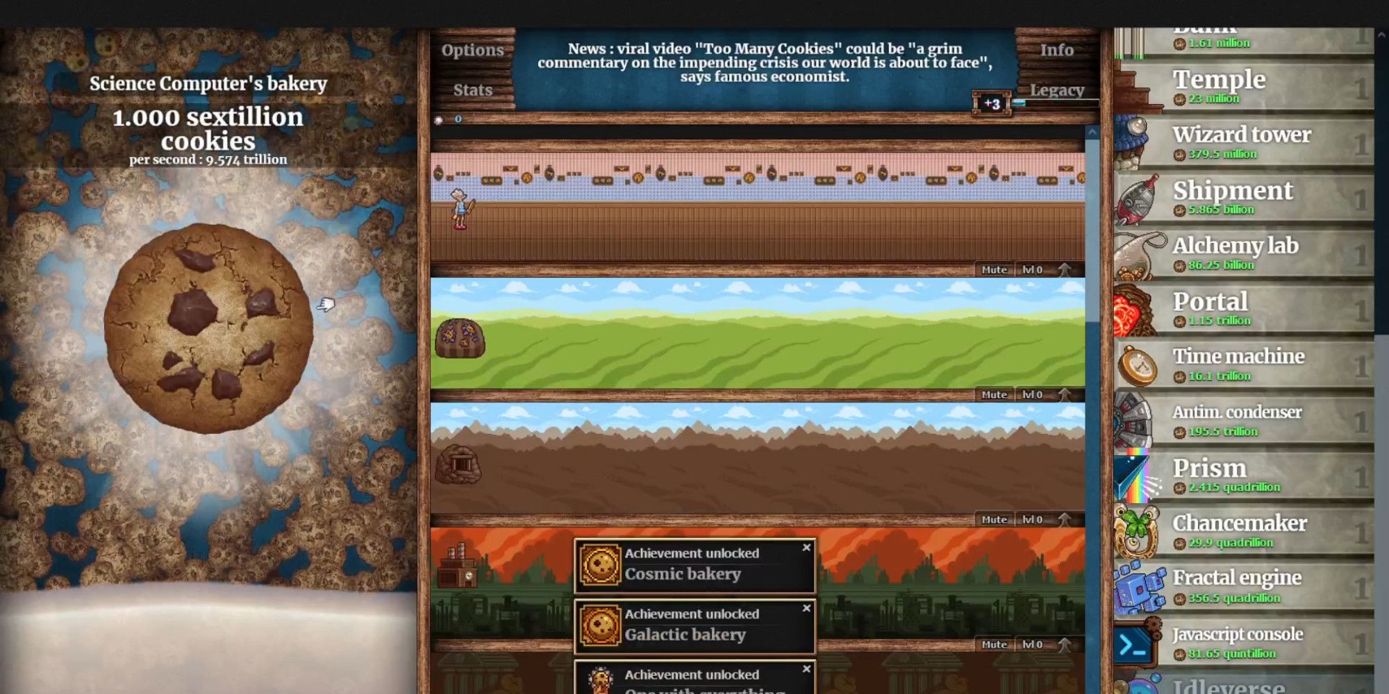 Cookie Clicker Has An Achievement Name So Long That It Breaks Steam