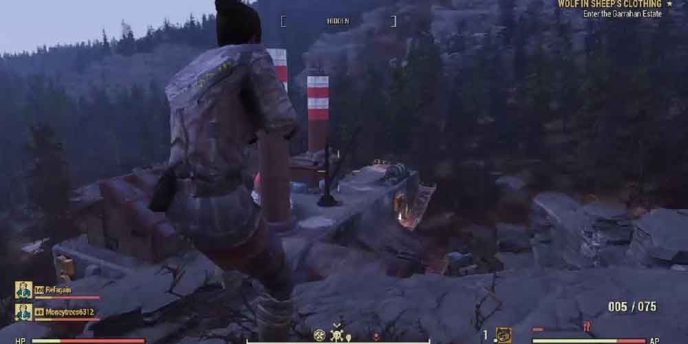 Sneaking-up on the enemy in Fallout 76