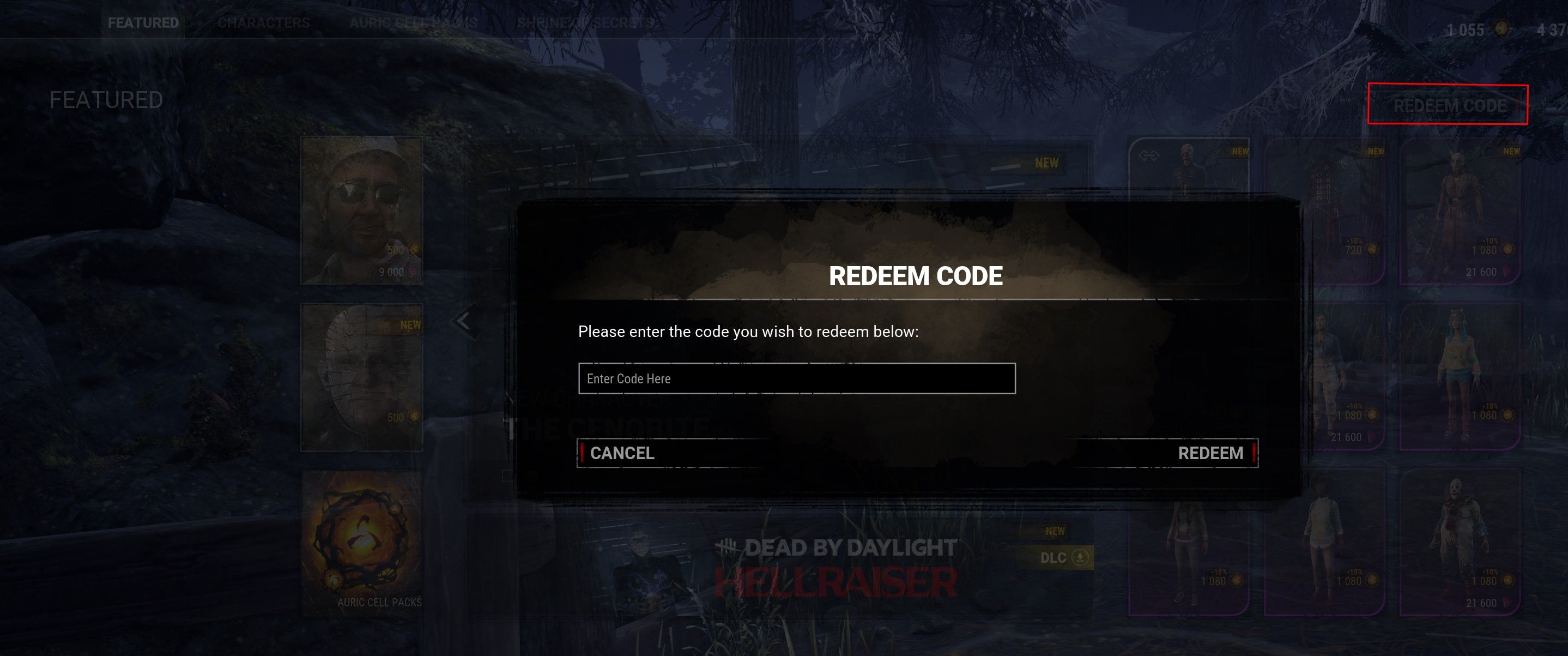 Dead By Daylight Redeem Code Options