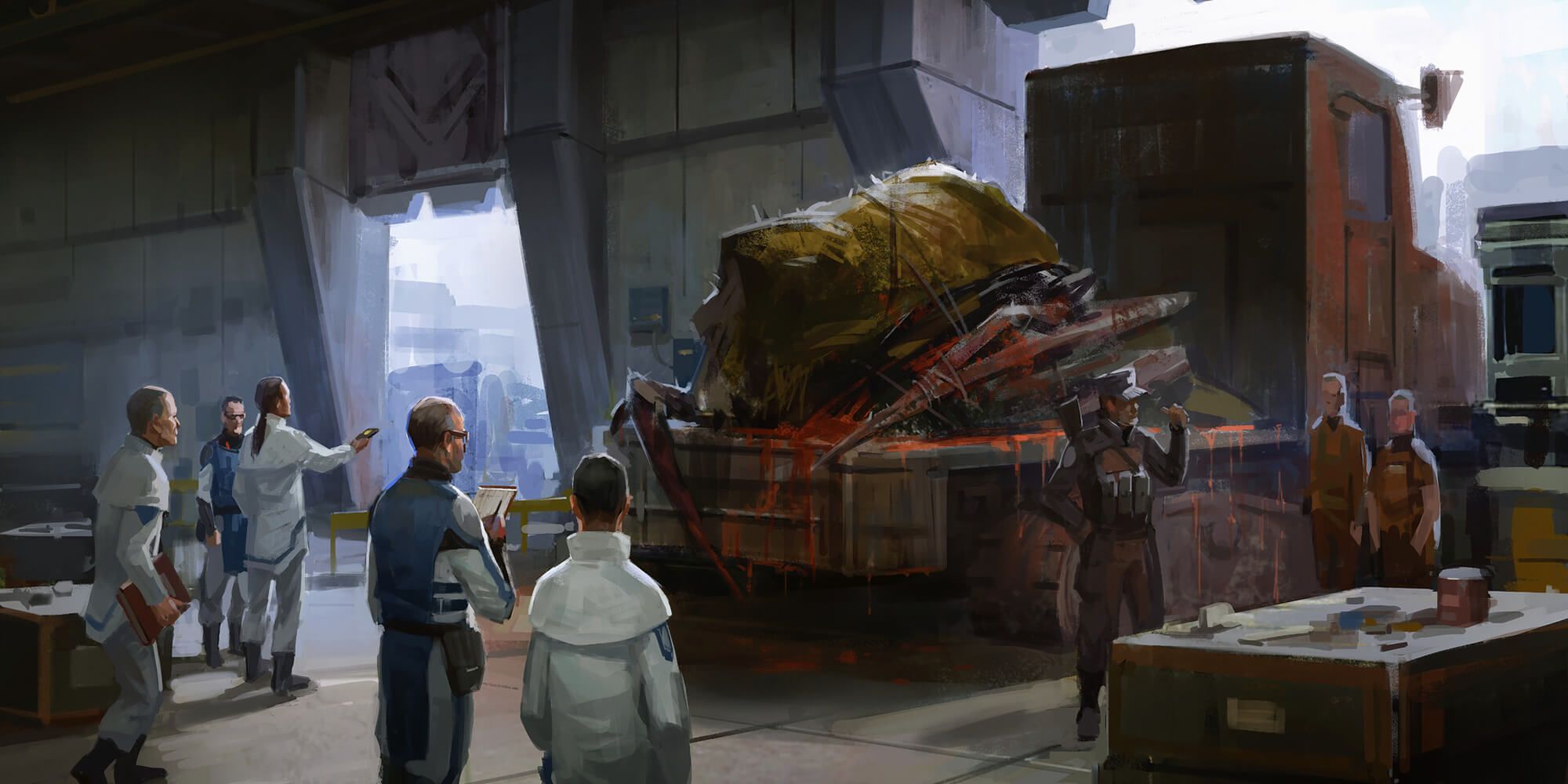 Scientists Examine A Dead Creature Brought In From The Wastes