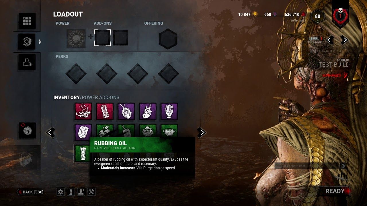 Dead by Daylight The Plague Add-Ons