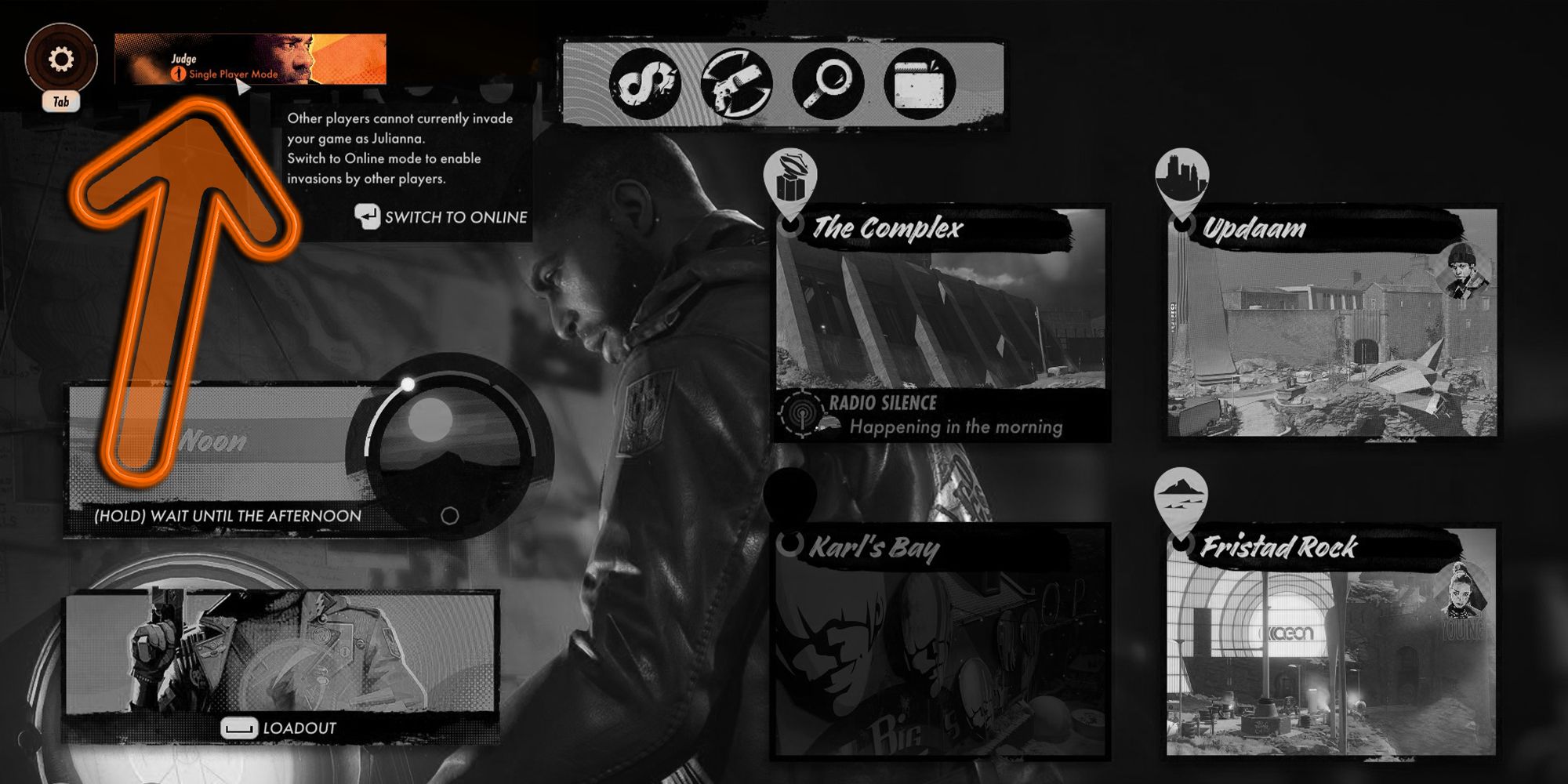 Deathloop Multiplayer menu option