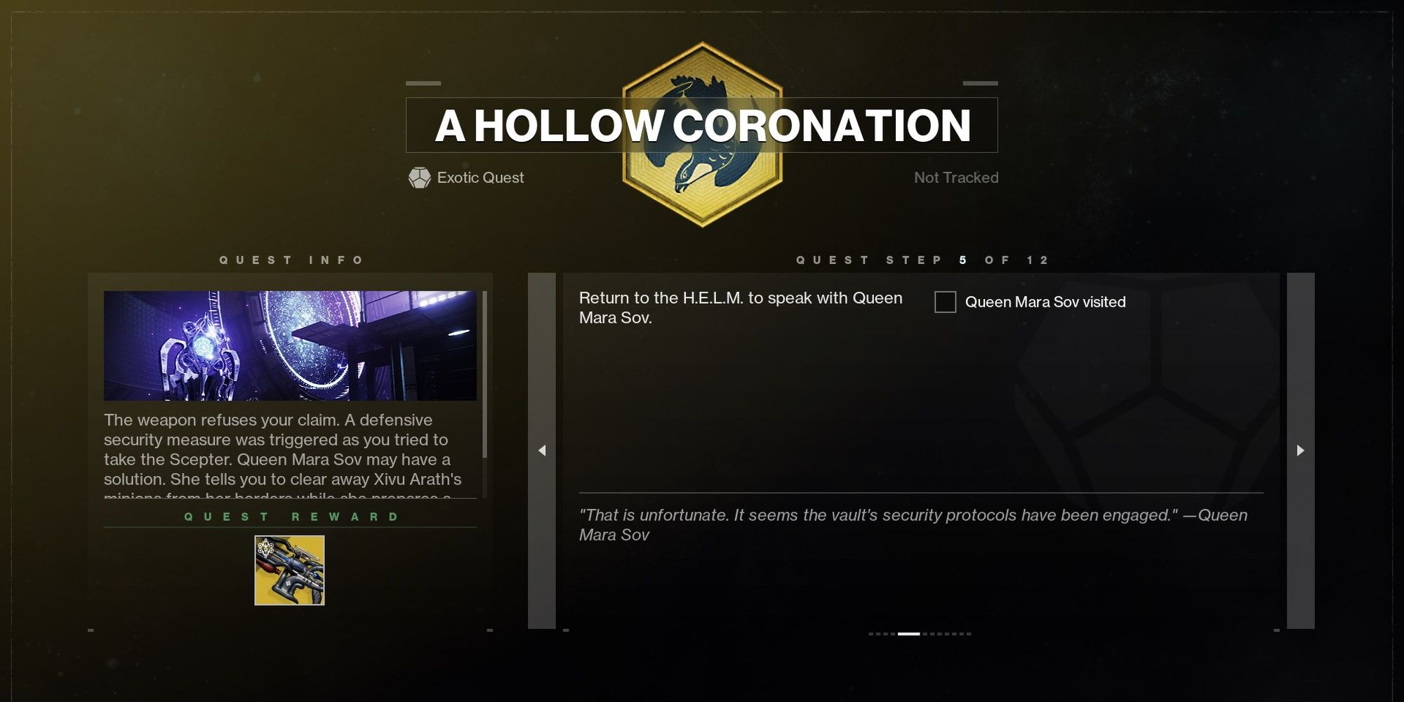 Destiny 2 A Hollow Coronation Quest
