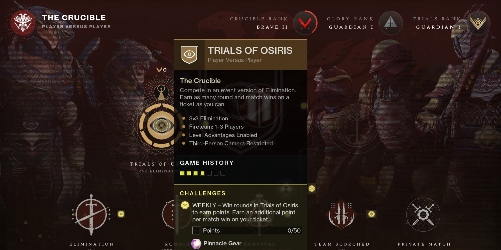 Destiny 2 Trials Director Button