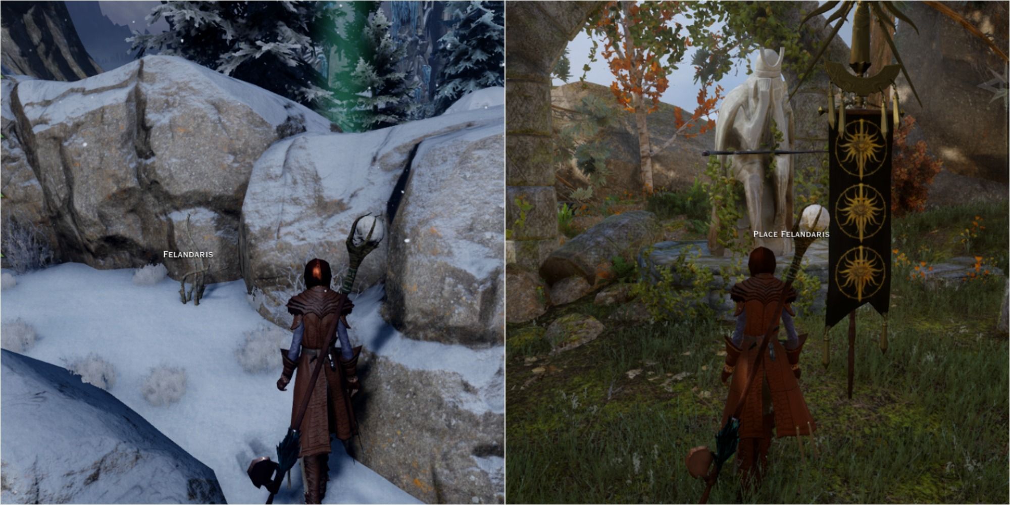Dragon Age Inquisition Letter From A Lover Featured Split Image of Finding and Giving Felandaris