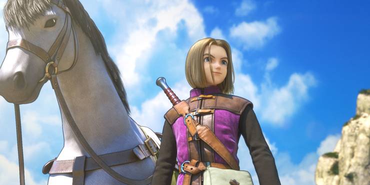 Dragon Quest 11 Main Character and his horse