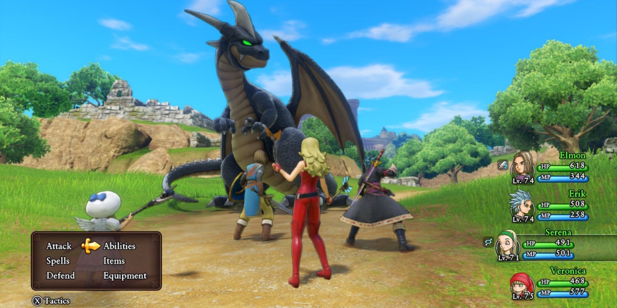 Dragon Quest Screenshot Of Battle With A Dragon
