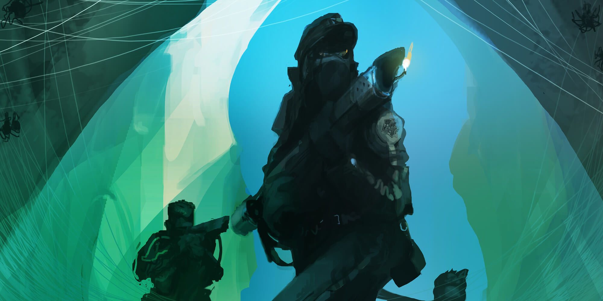 Soldiers Prepare To Enter A Cave Full Of Spiders