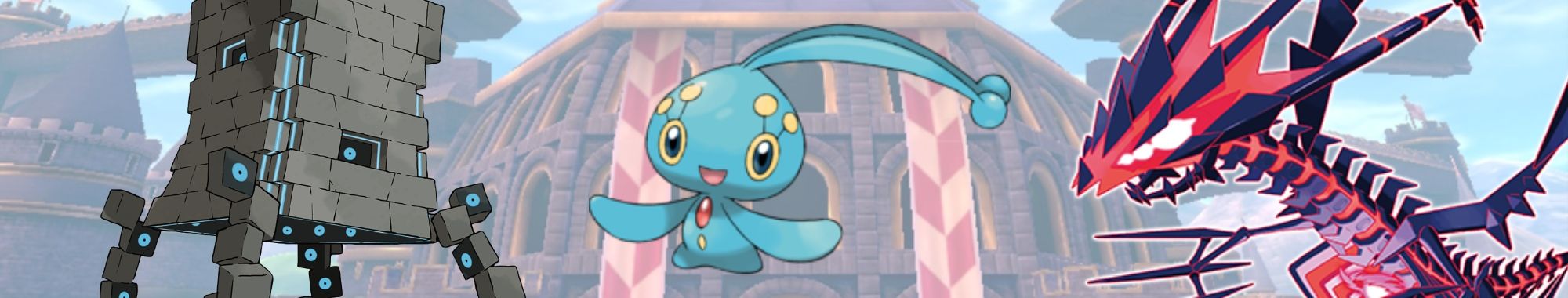 Eternatus, Manaphy, and Stakataka