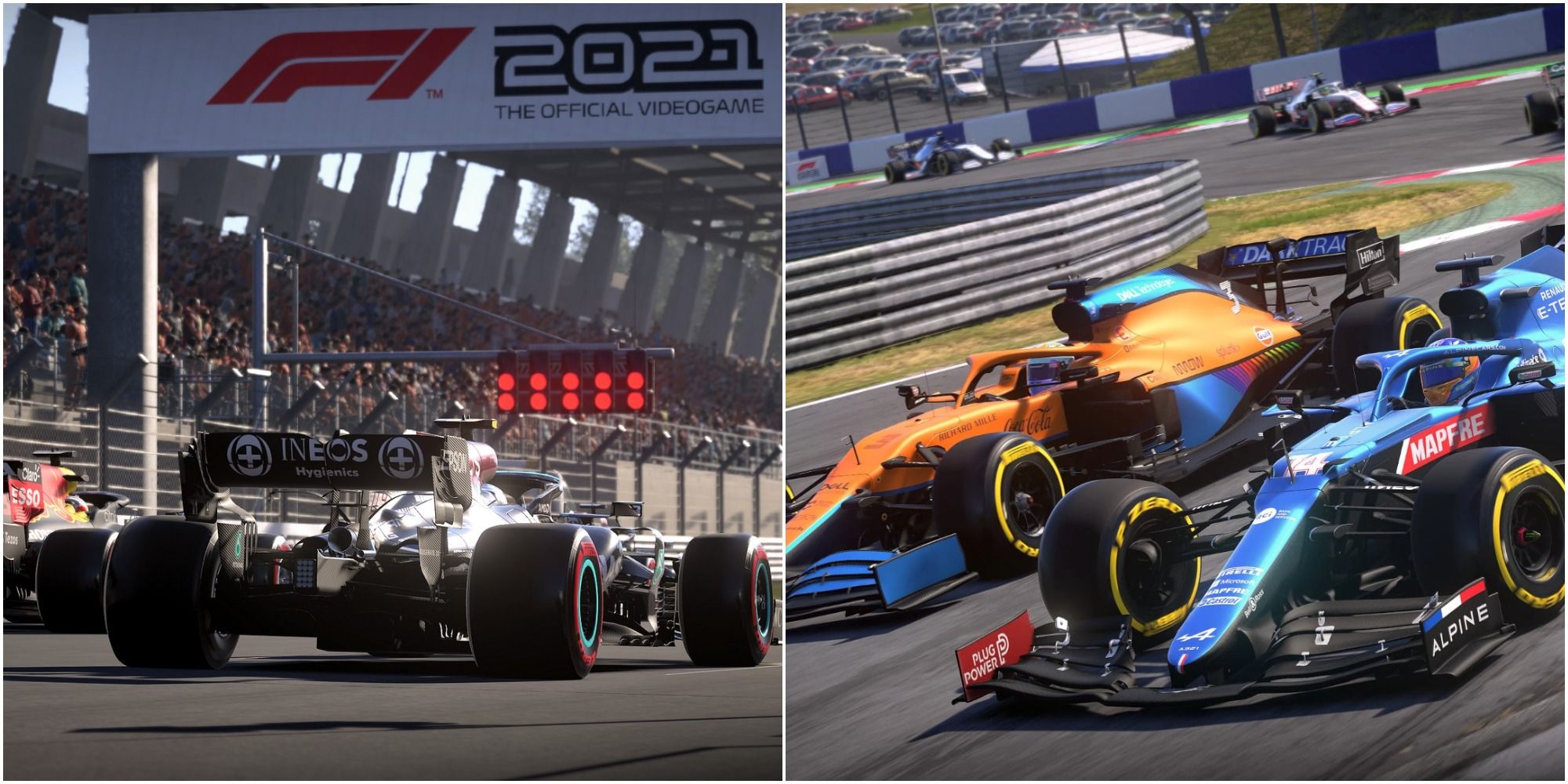 F1 2021 Starting Grid and Race Cropped Together