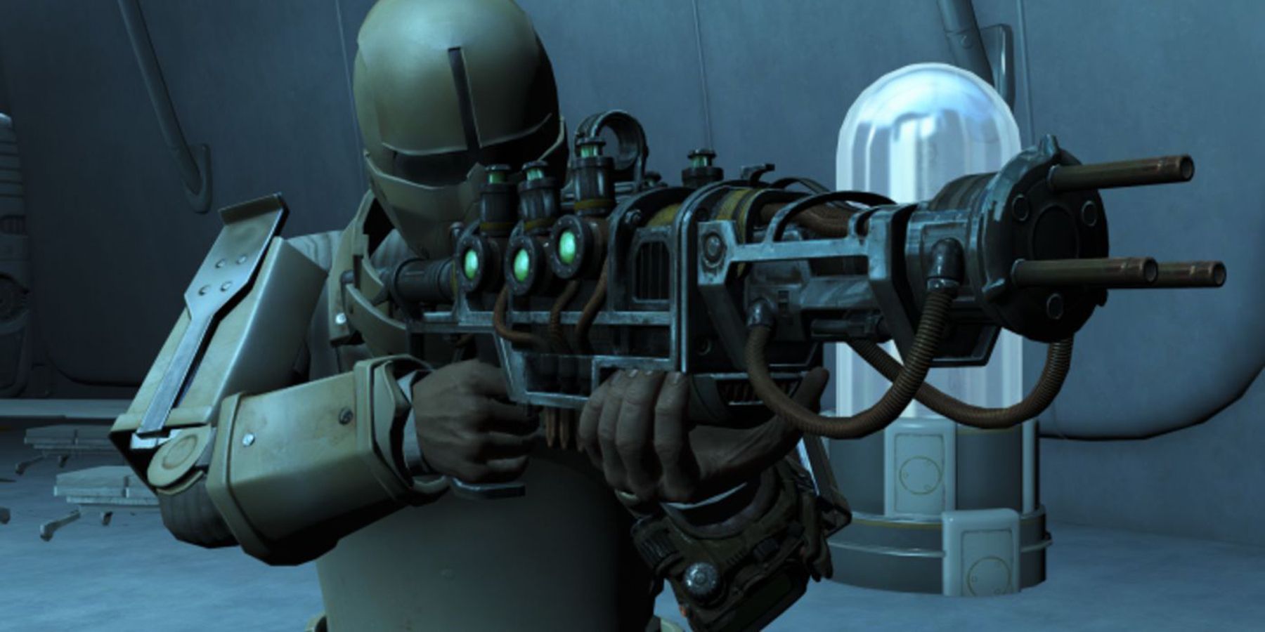 Fallout 4 Heavy Synth Armor with Rifle