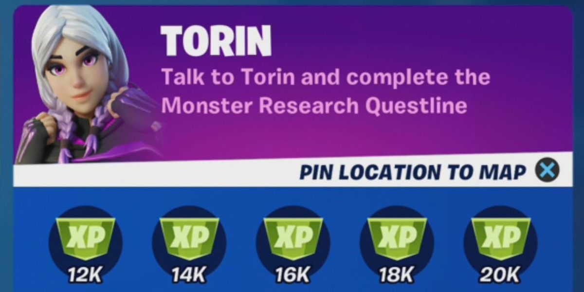 Screenshot of the Torin Questline in Fortnite