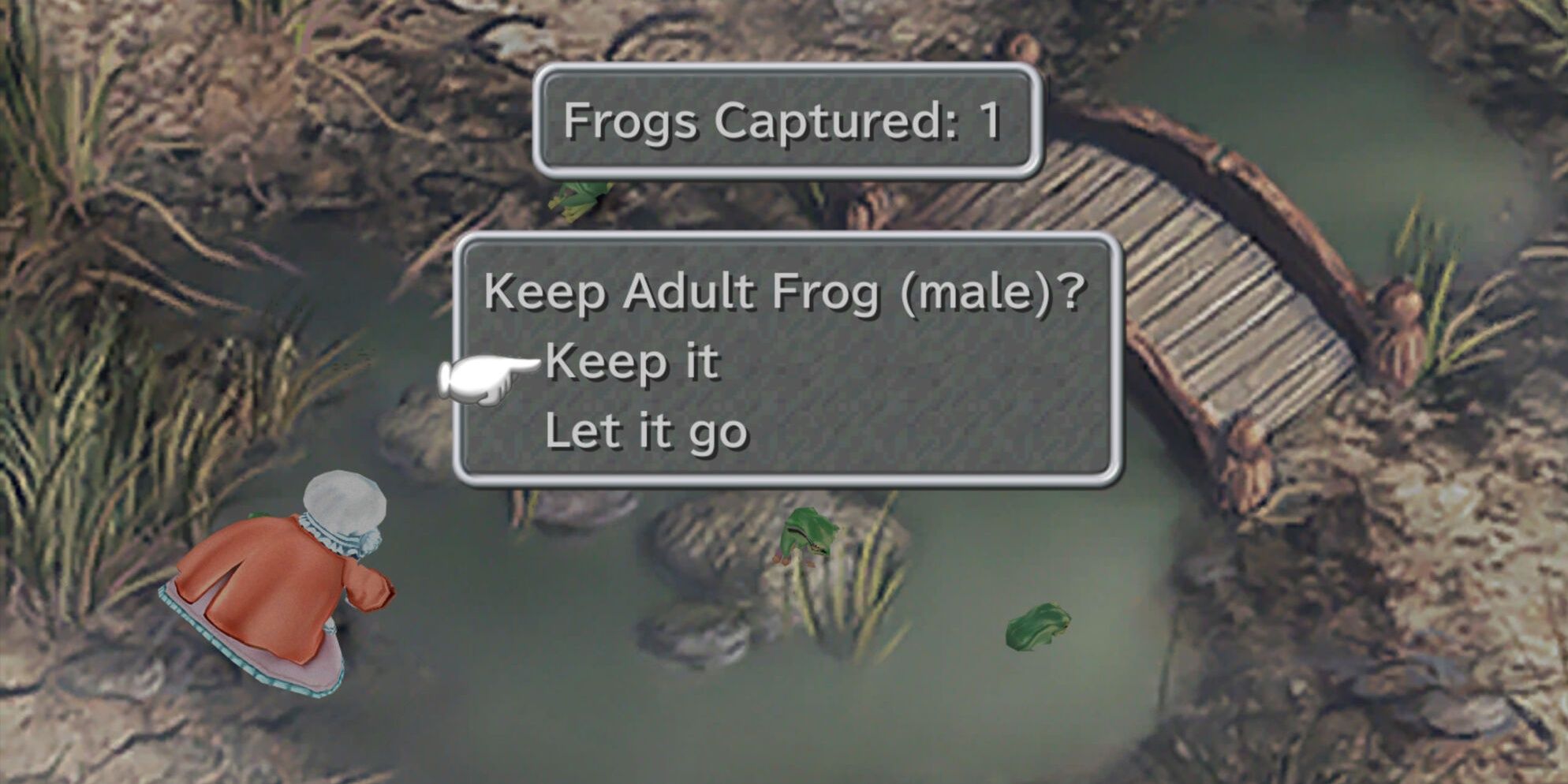 FFIX Quina catching a frog 