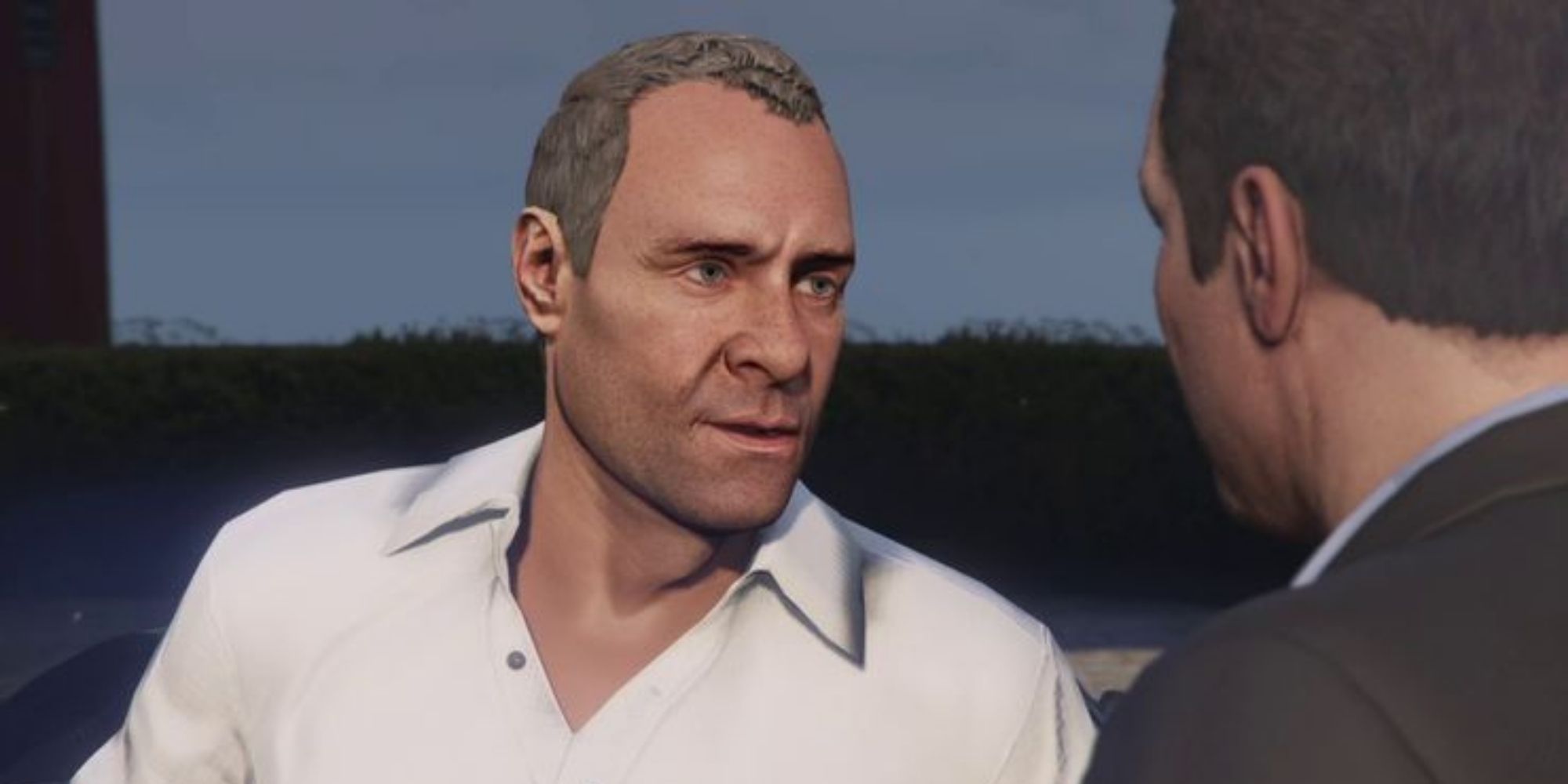 GTAV devin weston speaking while wearing white shirt