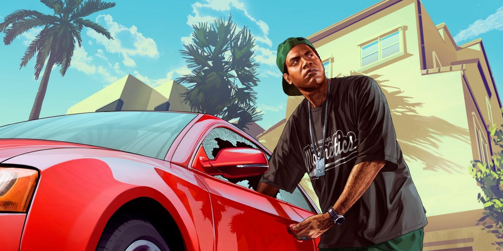 GTAV lamar davis breaking into car