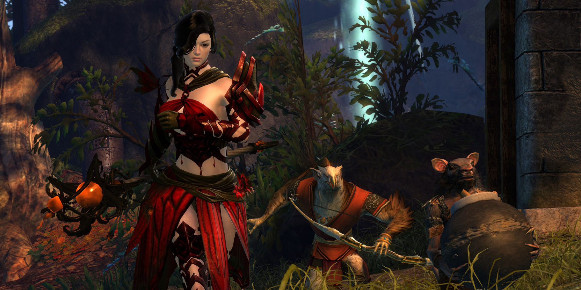 GW2 - Screenshot of the player in Stronghold PvP mode followed by allies