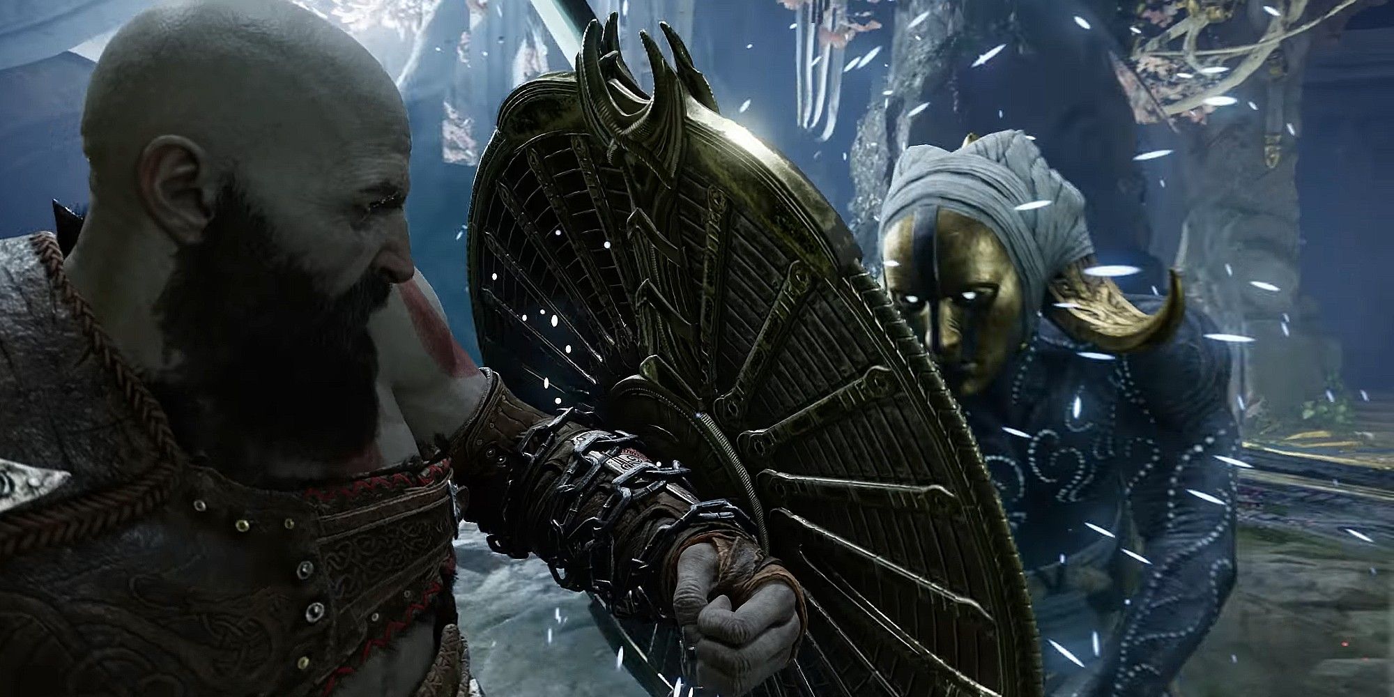 God Of War Ragnarok Kratos Use Shield To Block