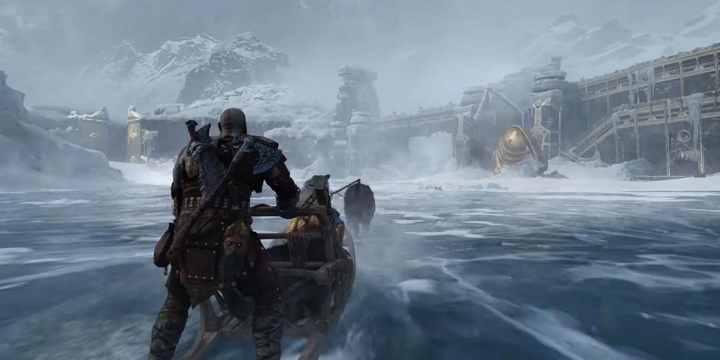 God of War Ragnarok Details Trailer 3 lake of nine dog sledding
