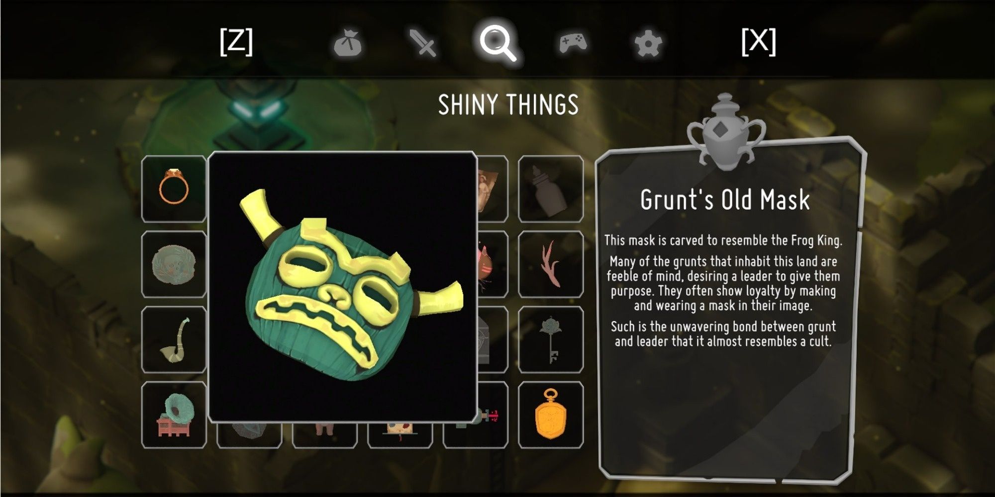 Grunt's Old Mask in Death's Door
