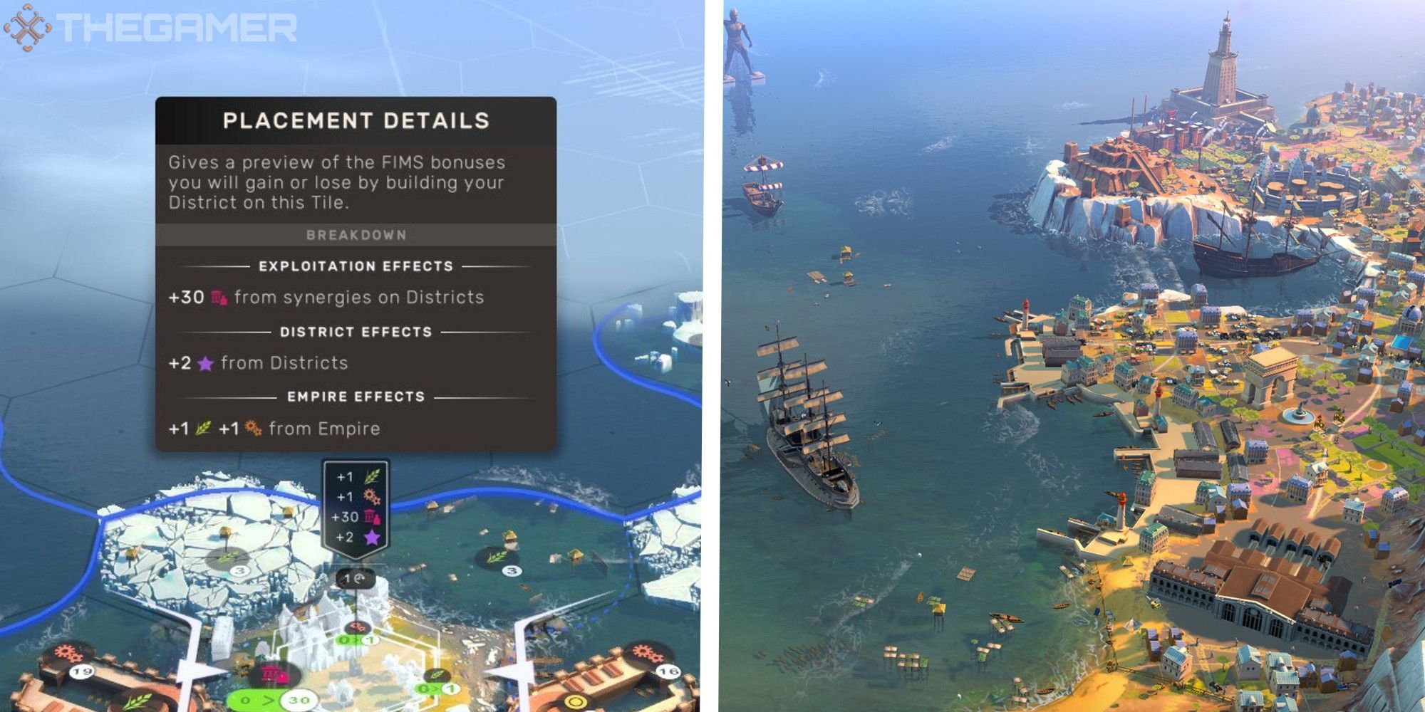 image of stability panel next to image of coastal city