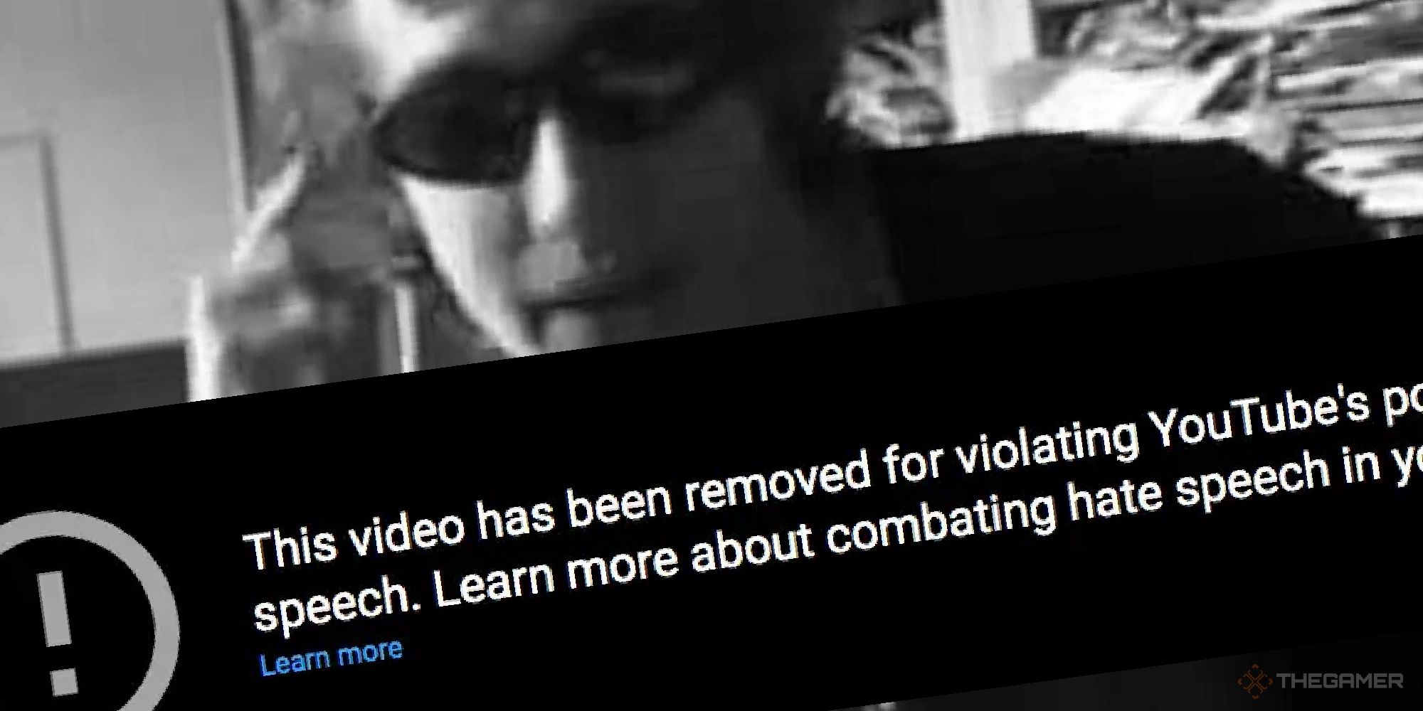 I cant believe you've done this frame split with a youtube terms of service violation message