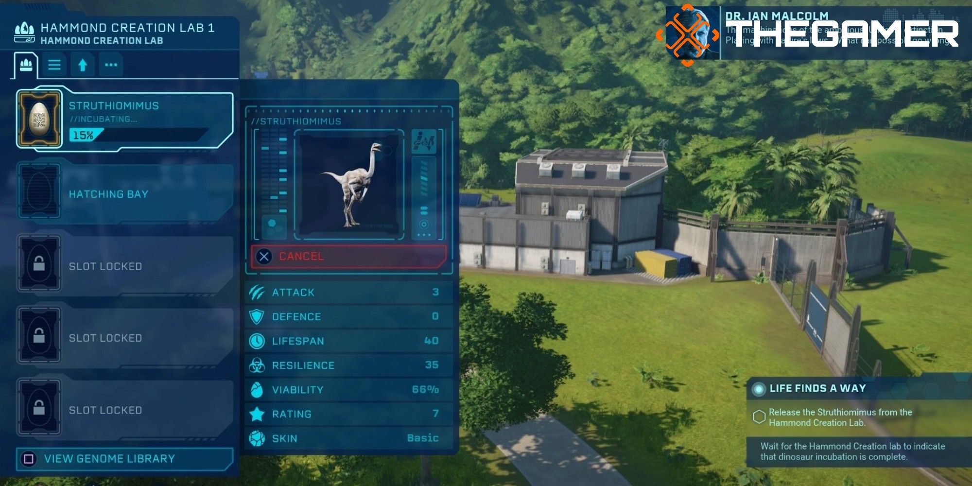 Jurassic World Evolution Hammond Creation Lab Struthiomimus