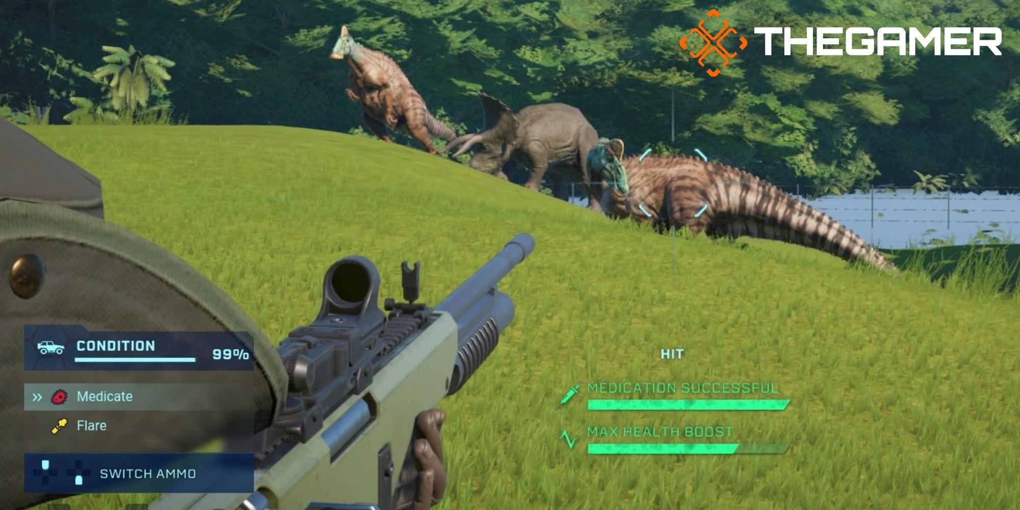 Jurassic World Evolution Ranger Medicating Dinosaur