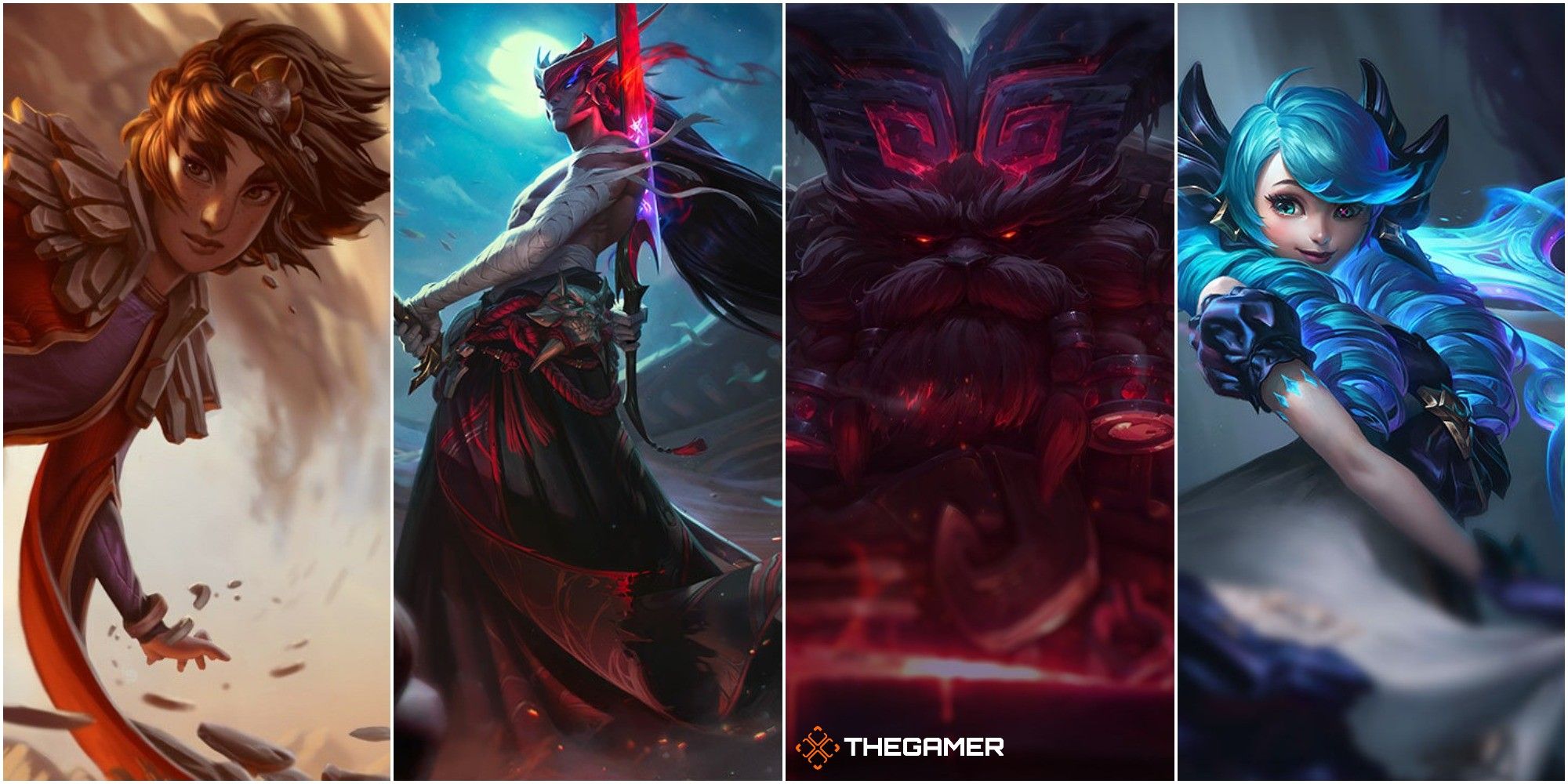 Which champ has the least amount of skins?