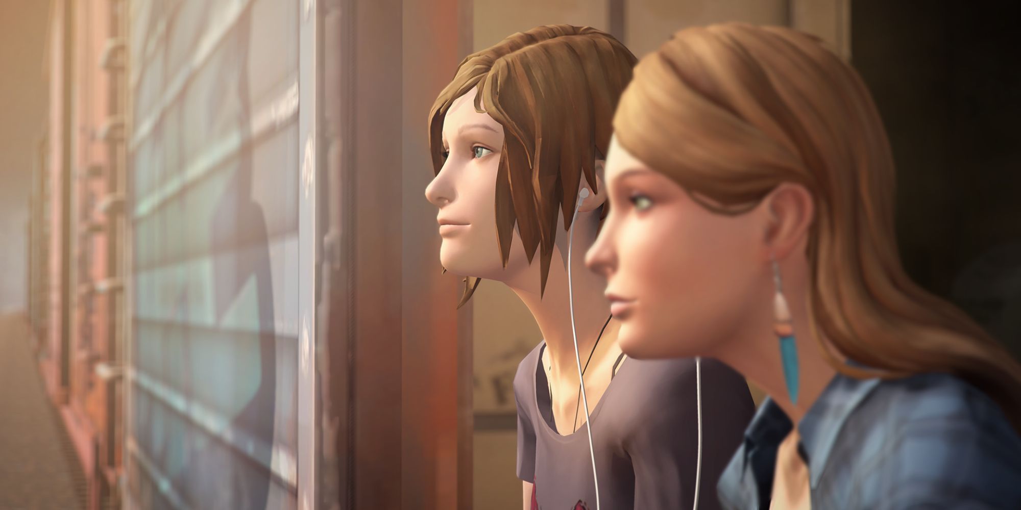 Life Is Strange Before The Storm Screenshot of Chloe and Rachel Amber Listening To Music Together