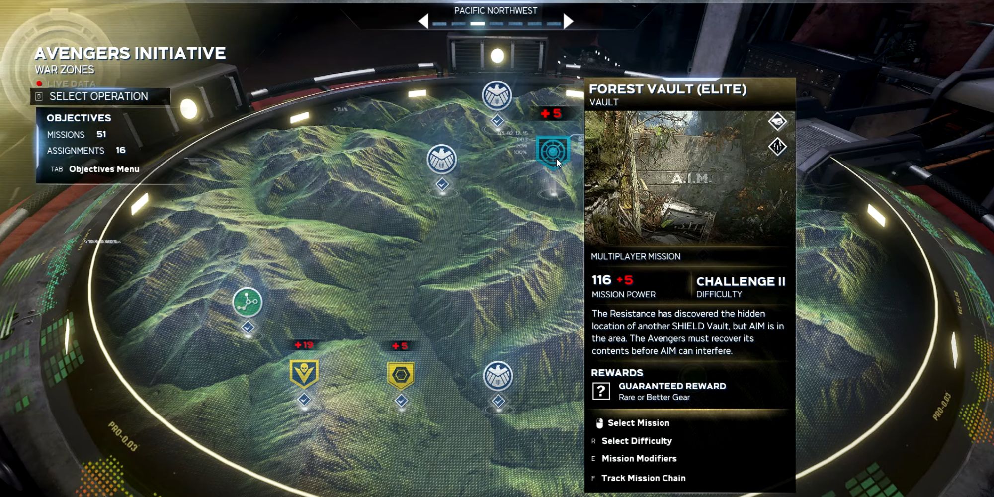 Marvel's Avengers Screenshot Of Elite Forest Vault On War Table