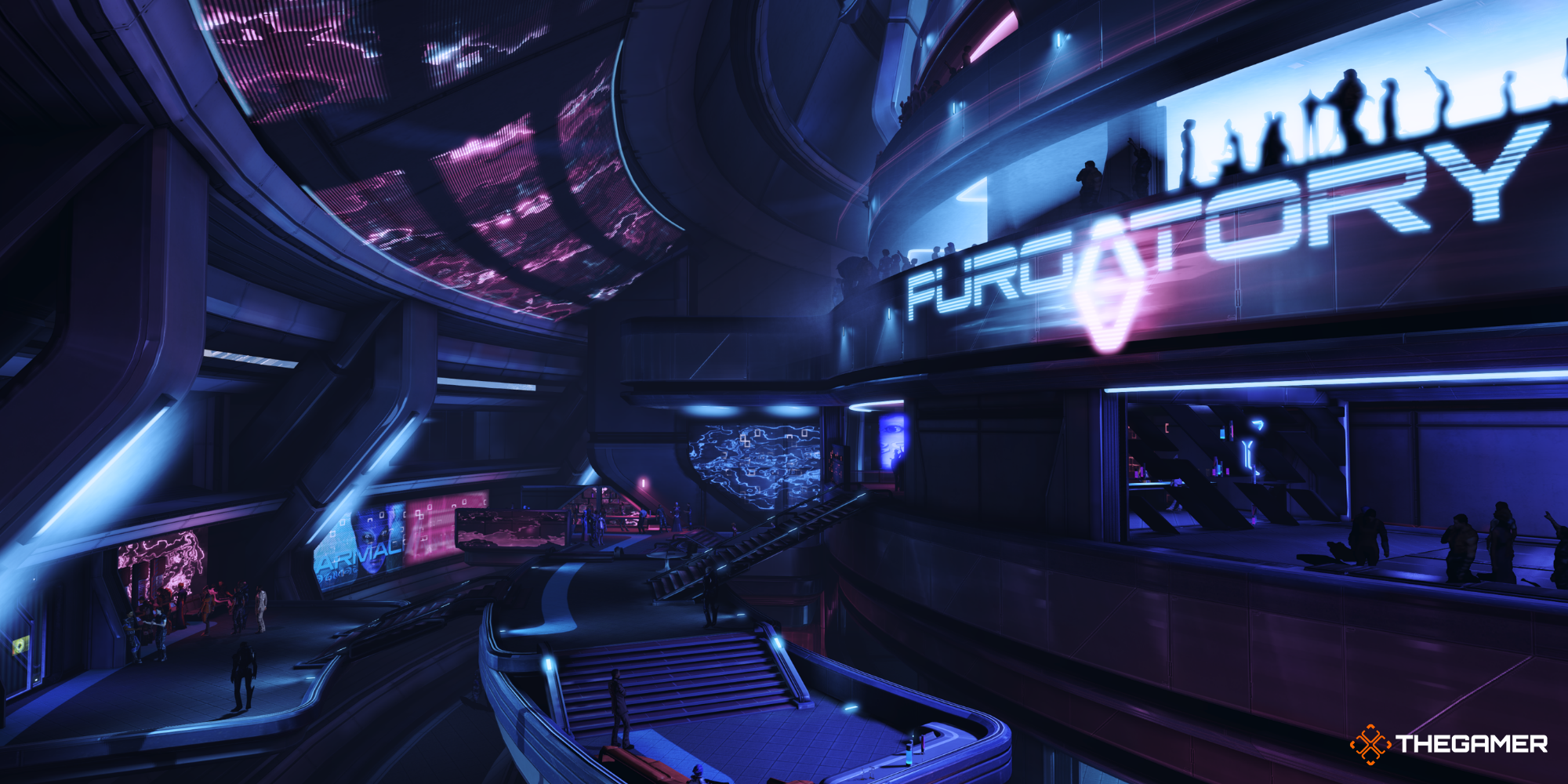 Mass Effect 3, promo shot of Purgatory bar