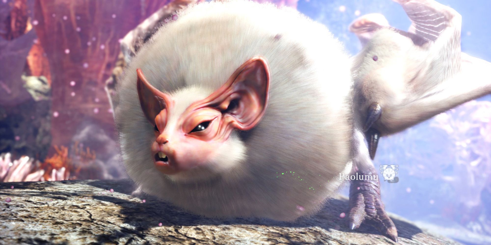Monster Hunter World - Paolumu With Inflated Mane On The Ground