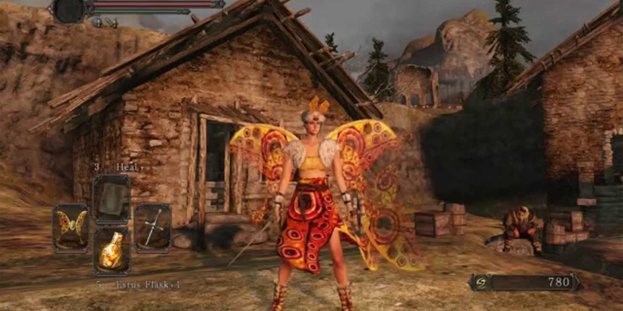 player wearing Moon Butterfly Set with a rapier in Dark Souls 2